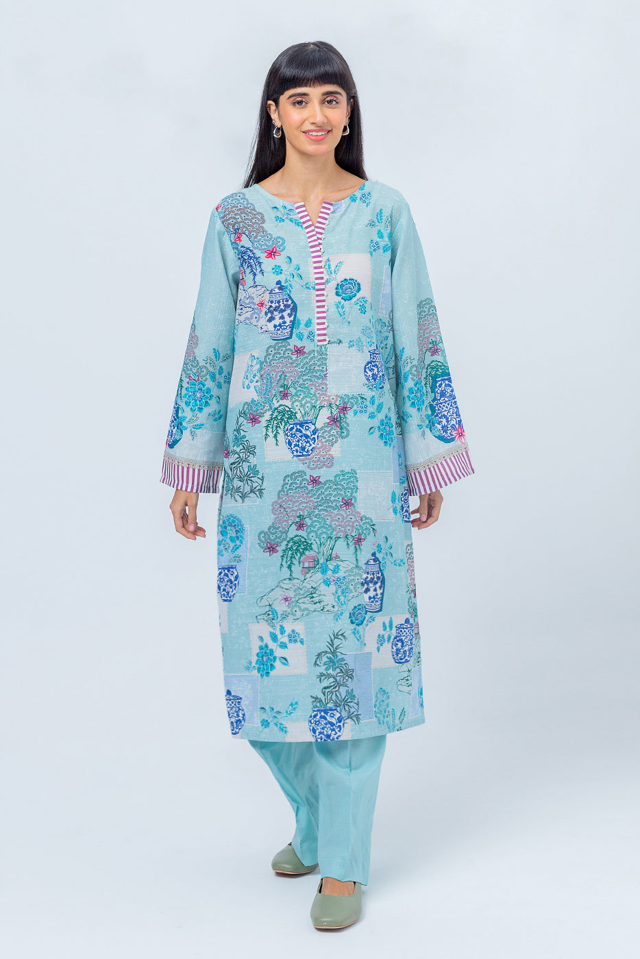 1 PIECE - PRINTED KHADDAR SHIRT - JAPANESE ZEPHYR (UNSTITCHED)