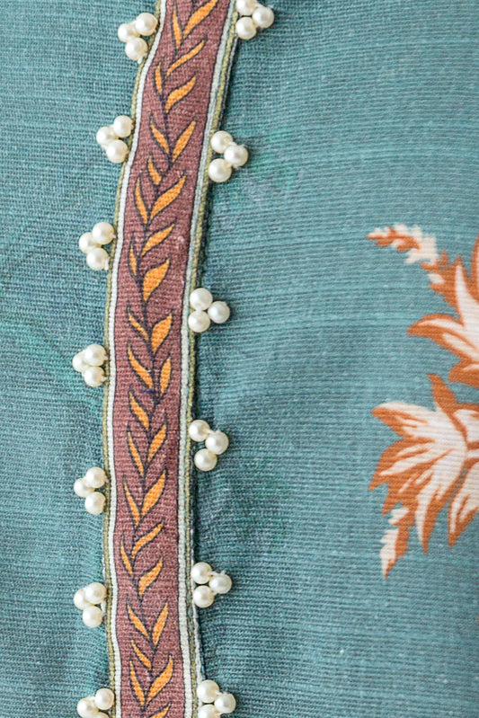 1 PIECE - PRINTED KHADDAR SHIRT - FROSTY PATIO (UNSTITCHED)