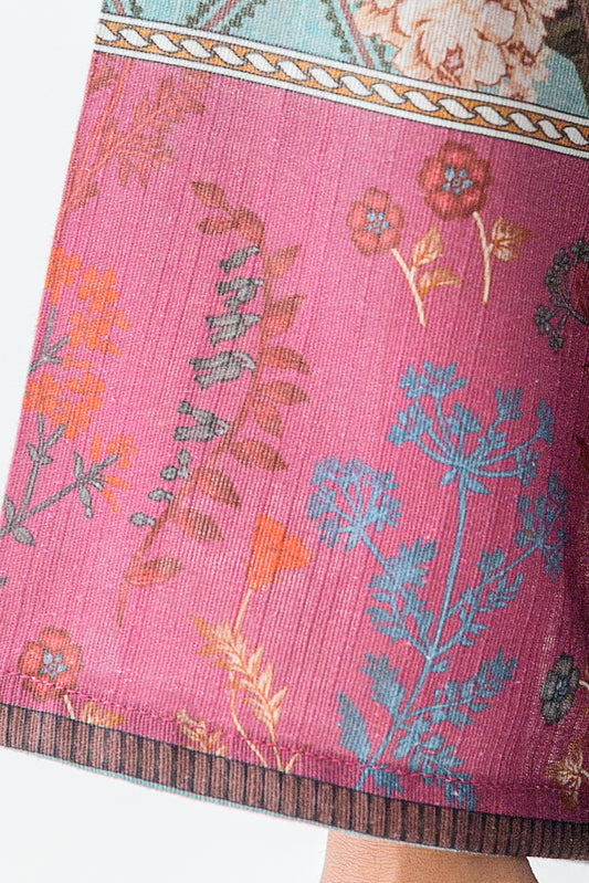 1 PIECE - PRINTED KHADDAR SHIRT - FROSTY PATIO (UNSTITCHED)