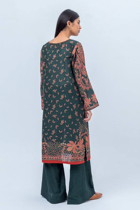 2 PIECE PRINTED KHADDAR SUIT-NOSTALGIA EMERALD (UNSTITCHED)