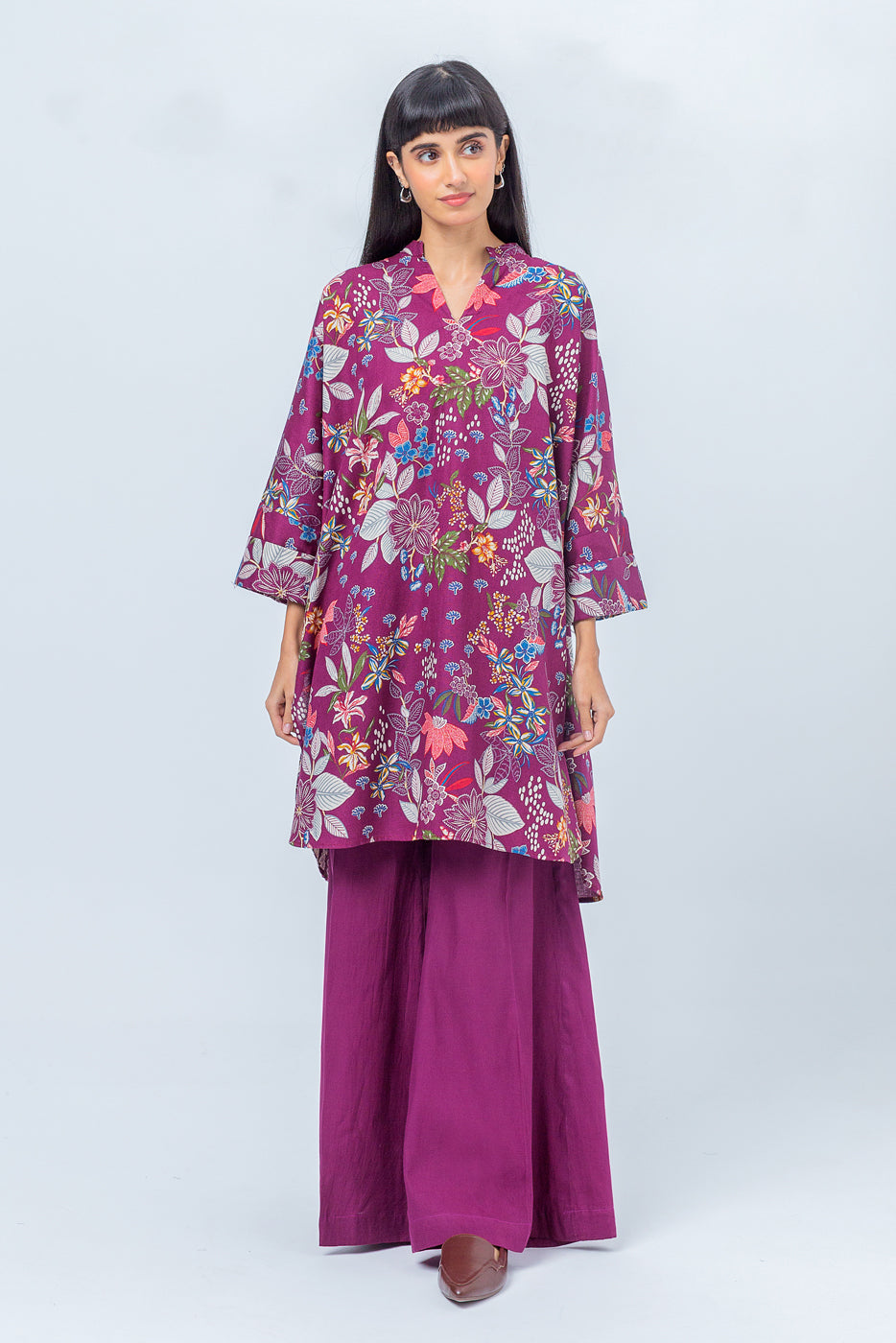 2 PIECE - PRINTED KHADDAR SUIT - FLORAL MELODY (UNSTITCHED)