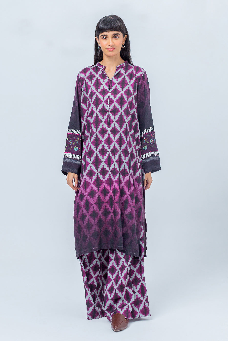 2 PIECE - PRINTED LINEN SUIT - BLOOMING DALES (UNSTITCHED) - BEECHTREE