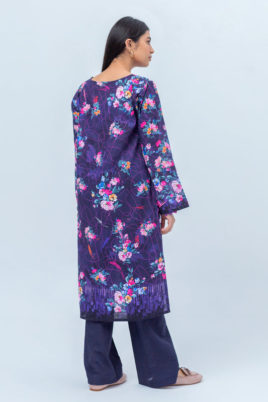 1 PIECE - PRINTED KHADDAR SHIRT - MAJESTIC VIOLET (UNSTITCHED)