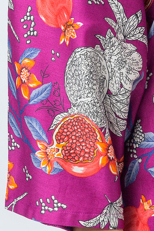 2 PIECE - PRINTED COTTON SATIN SUIT - FRUITY PUNCH (UNSTITCHED)