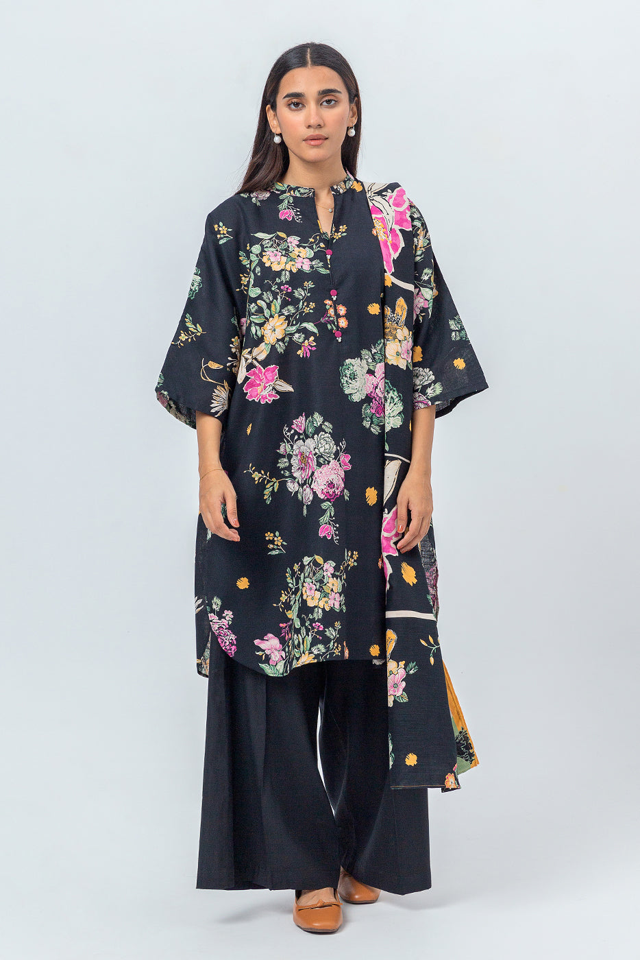 2 PIECE - PRINTED KHADDAR SUIT - MELLOW GROOVE (UNSTITCHED)