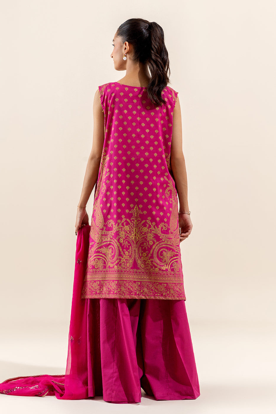 3 PIECE EMBROIDERED LAWN SUIT-FUSCHIA ADORE (UNSTITCHED)