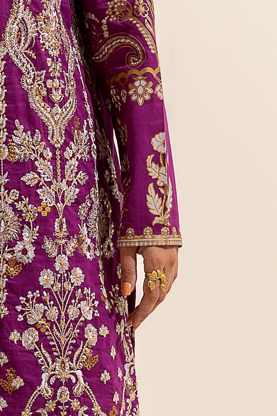 3 PIECE EMBROIDERED LAWN SUIT-MAGENTA DREAM (UNSTITCHED)