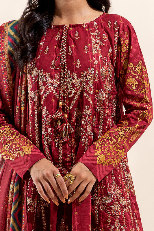 3 PIECE EMBROIDERED LAWN SUIT-PERSIAN HAZE (UNSTITCHED)