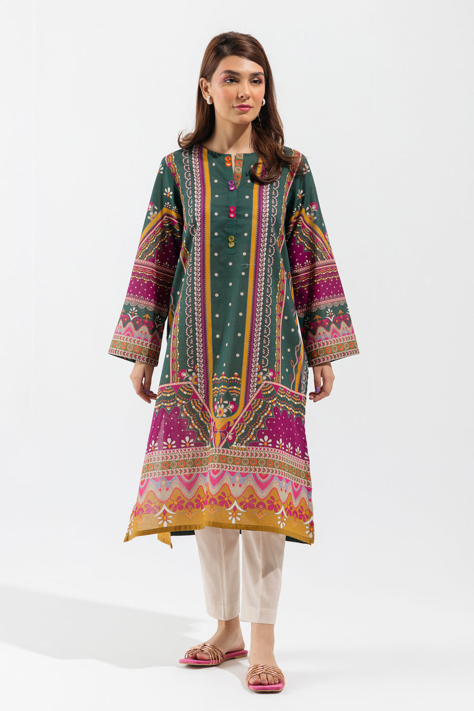 1 PIECE - PRINTED LAWN SHIRT - TRIBAL WEFT