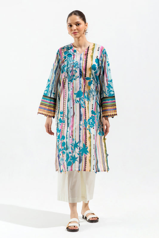 1 PIECE - PRINTED LAWN SHIRT - DAZZLE DREAM