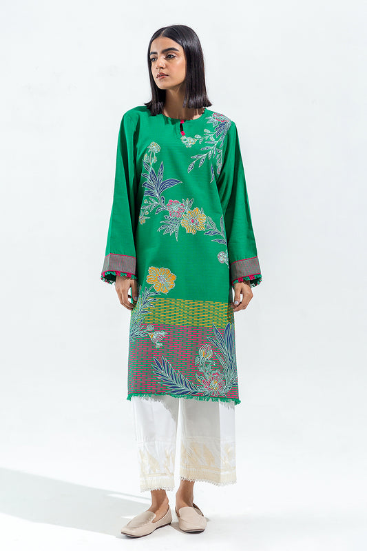 PRINTED SLUB KHADDAR SHIRT (PRET)