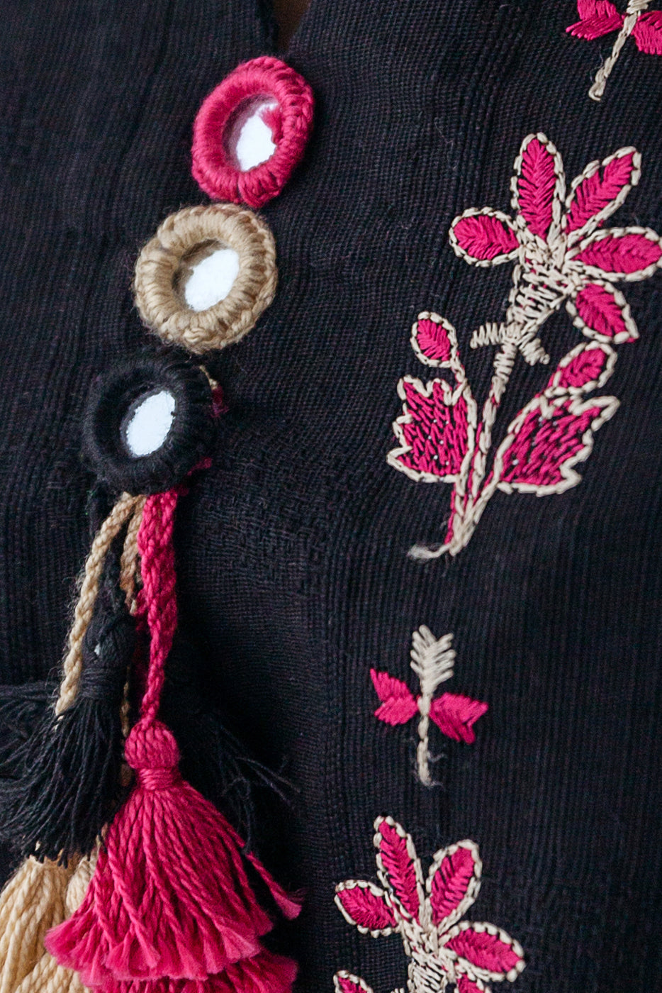 EMBROIDERED KHADDAR JACQUARD SHIRT (PRET)