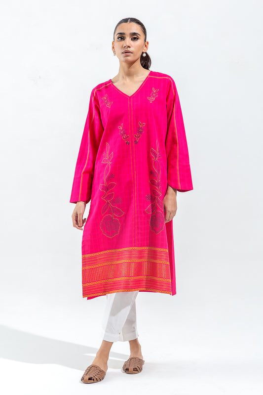 EMBROIDERED DOBBY SHIRT (PRET)