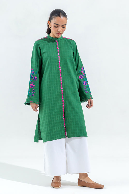 EMBROIDERED DOBBY SHIRT (PRET)