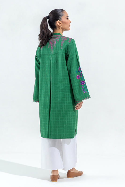 EMBROIDERED DOBBY SHIRT (PRET)