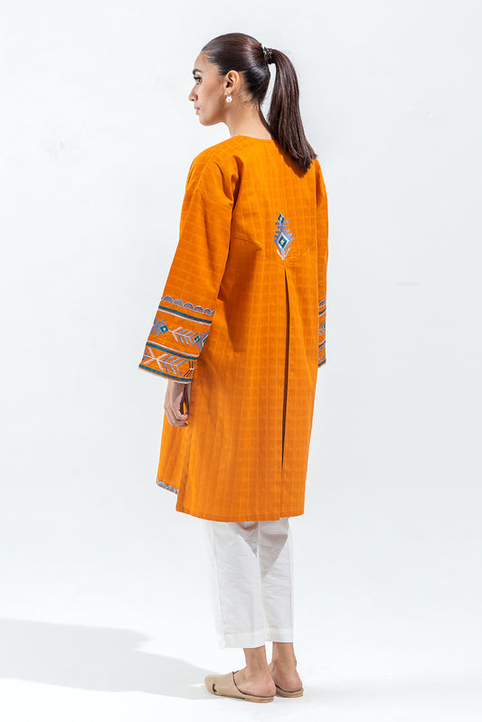 EMBROIDERED DOBBY SHIRT (PRET)