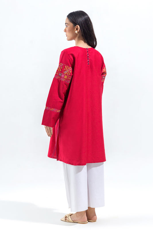 EMBROIDERED SELF JACQUARD SHIRT (PRET)