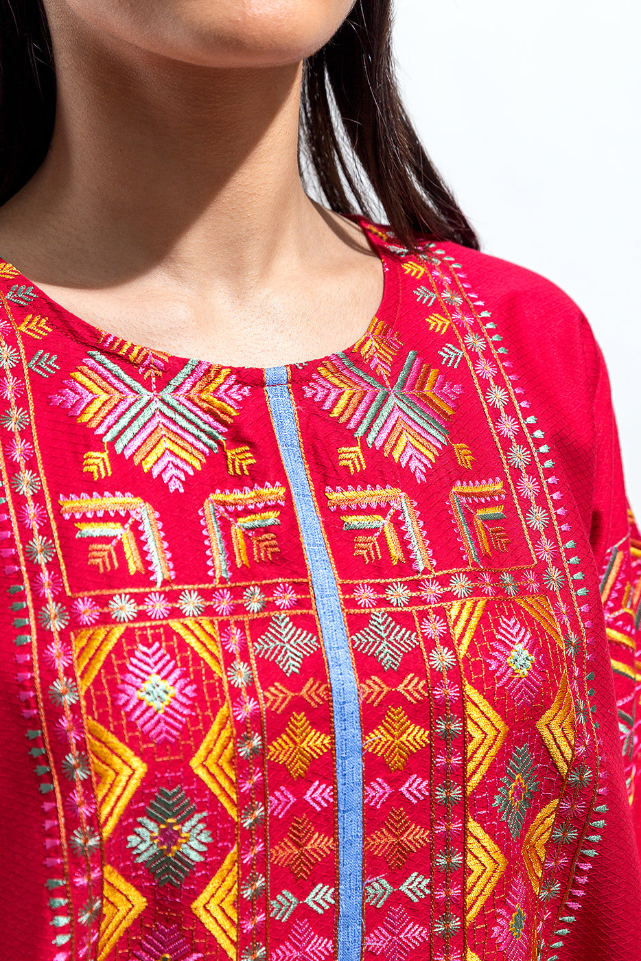 EMBROIDERED SELF JACQUARD SHIRT (PRET)