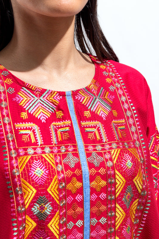 EMBROIDERED SELF JACQUARD SHIRT (PRET)