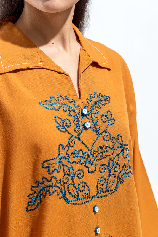 2 PIECE EMBROIDERED SLUB KHADDAR SUIT (PRET)