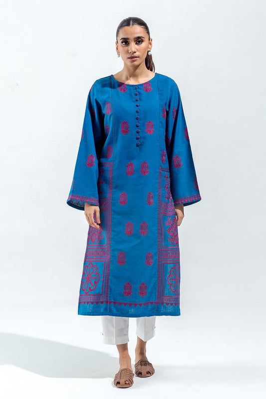 EMBROIDERED KHADDAR SHIRT (PRET)