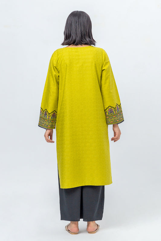 EMBROIDERED SELF JACQUARD SHIRT (PRET)