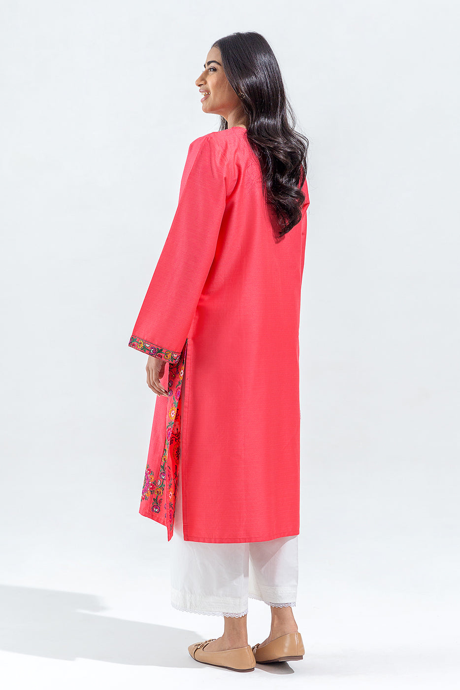 EMBROIDERED SELF JACQUARD SHIRT (PRET)