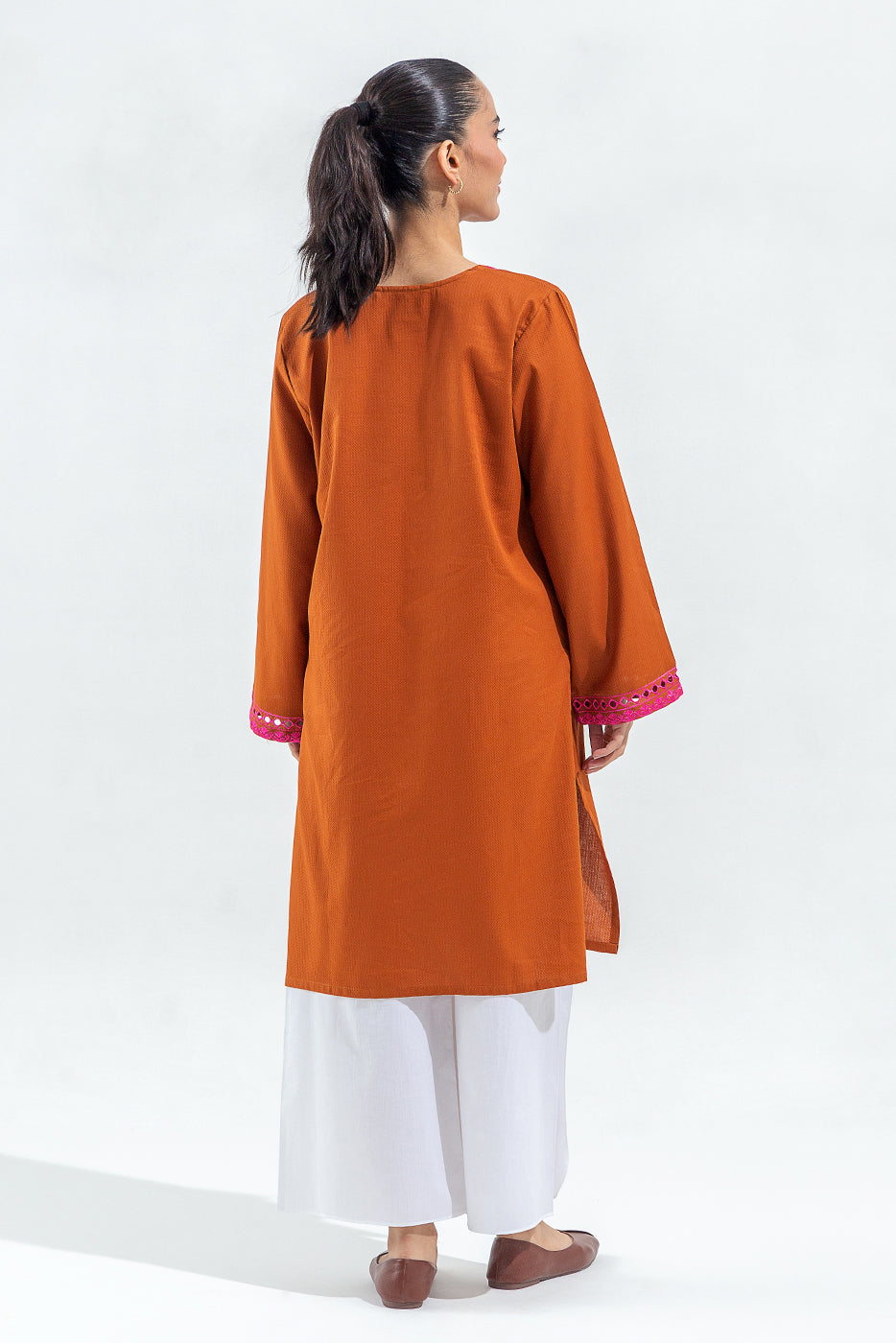 EMBROIDERED DOBBY SHIRT (PRET)