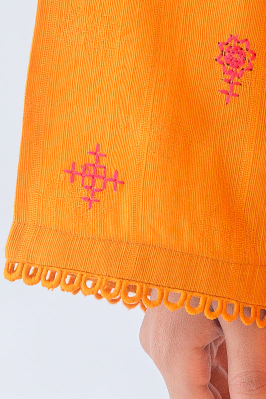 EMBROIDERED JACQUARD KHADDAR SHIRT (PRET)