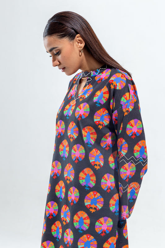 PRINTED SLUB KHADDAR SHIRT (PRET)