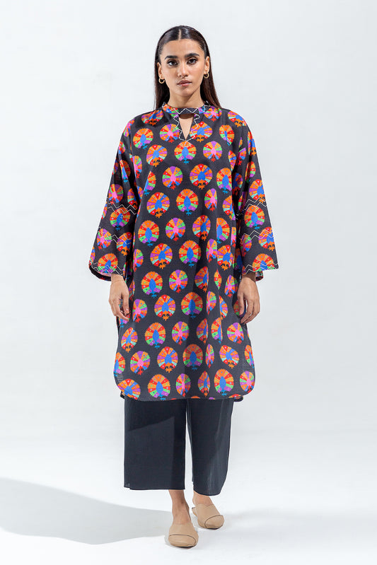 PRINTED SLUB KHADDAR SHIRT (PRET)