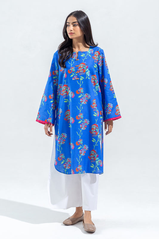 PRINTED SLUB KHADDAR SHIRT (PRET)