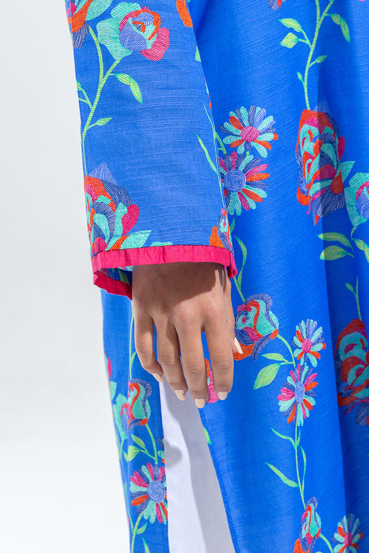 PRINTED SLUB KHADDAR SHIRT (PRET)