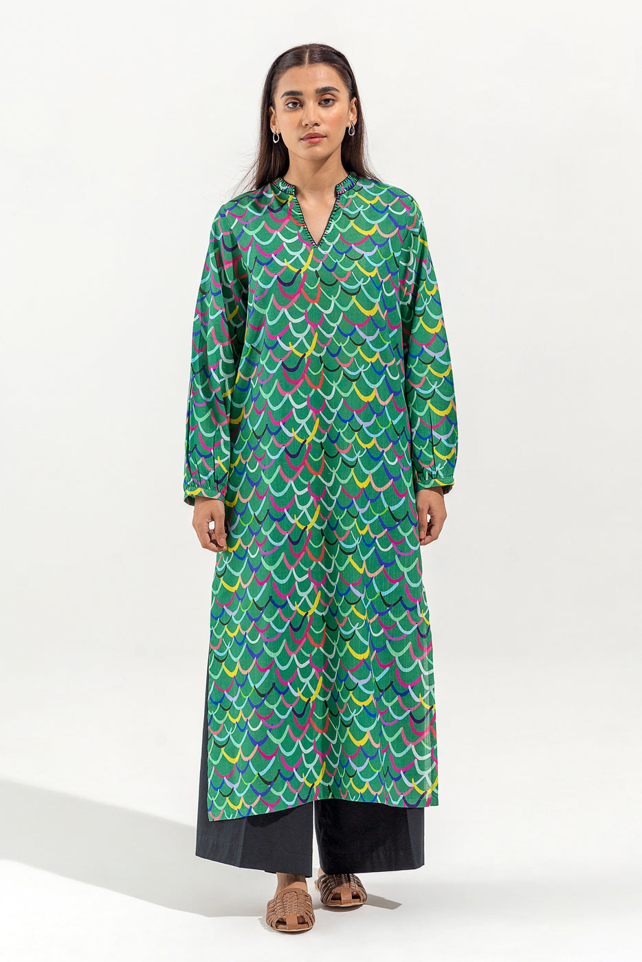 PRINTED PRINTED KHADDAR SHIRT (PRET)