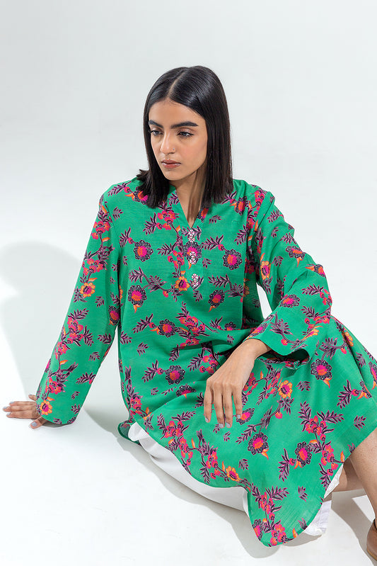 PRINTED SLUB KHADDAR SHIRT (PRET)