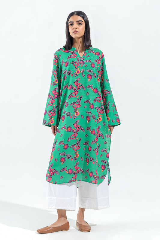 PRINTED SLUB KHADDAR SHIRT (PRET)
