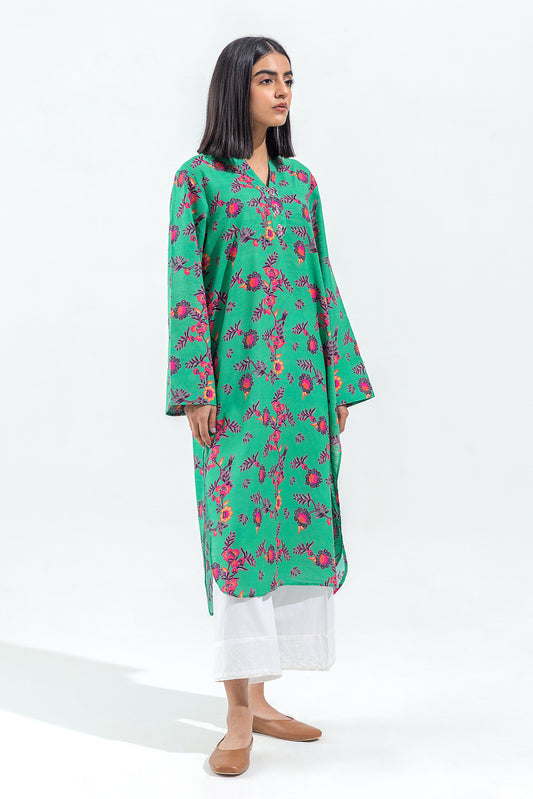 PRINTED SLUB KHADDAR SHIRT (PRET)