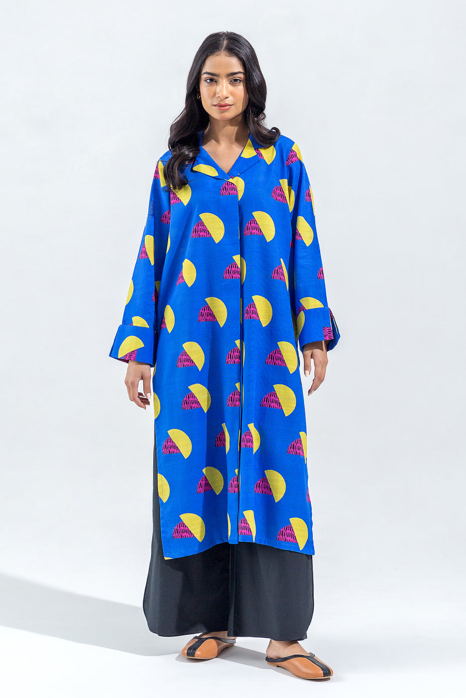 PRINTED SLUB KHADDAR SHIRT (PRET)