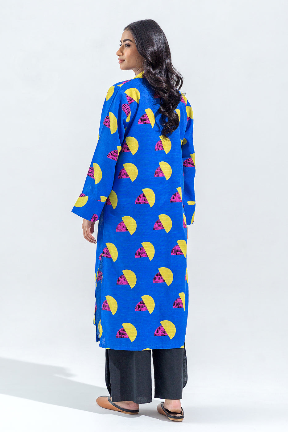 PRINTED SLUB KHADDAR SHIRT (PRET)