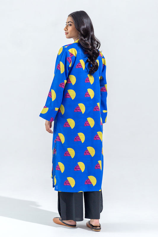 PRINTED SLUB KHADDAR SHIRT (PRET)