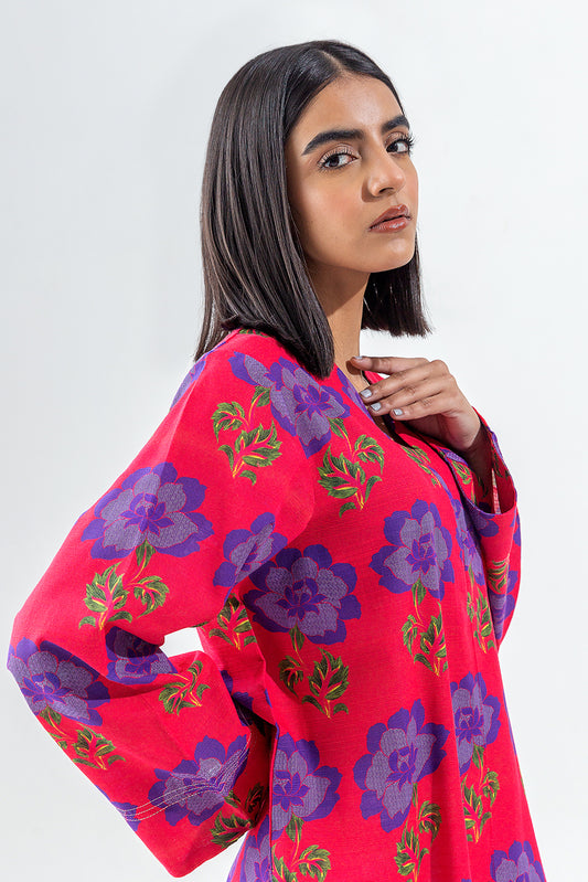 PRINTED SLUB KHADDAR SHIRT (PRET)