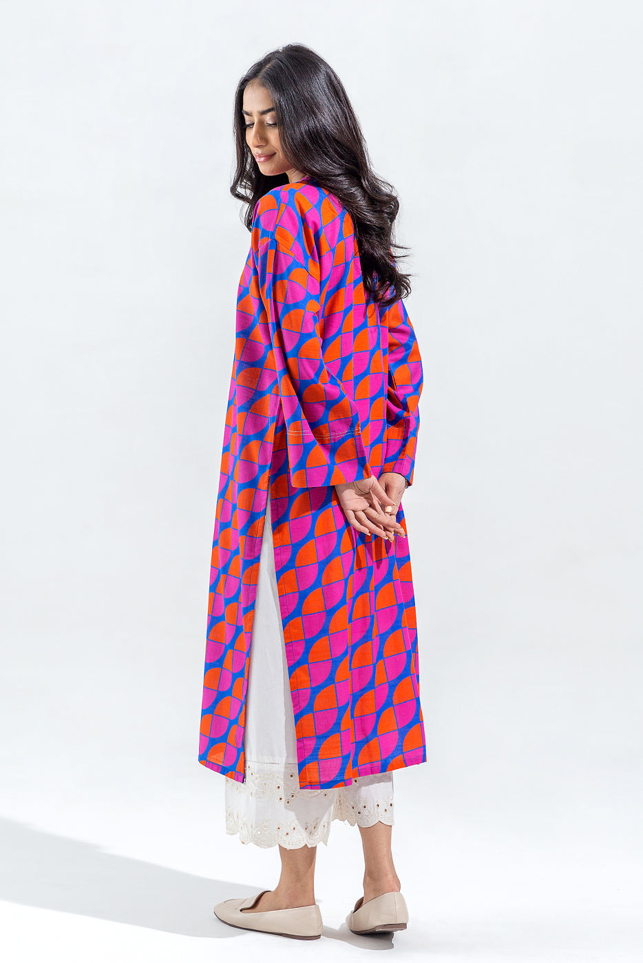 PRINTED SLUB KHADDAR SHIRT (PRET)