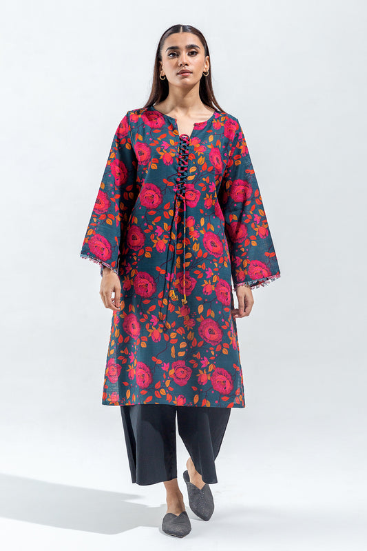 PRINTED SLUB KHADDAR SHIRT (PRET)