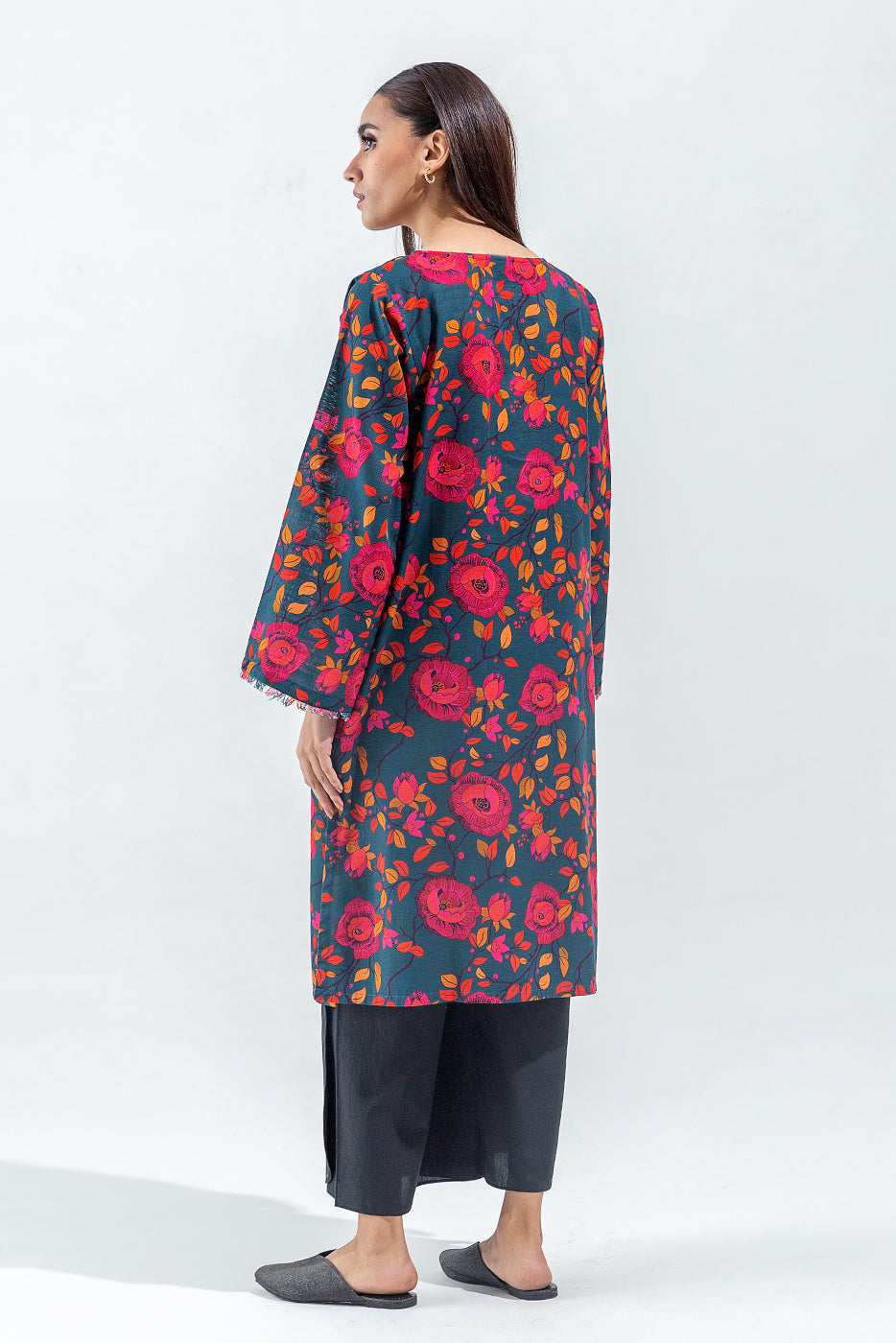 PRINTED SLUB KHADDAR SHIRT (PRET)