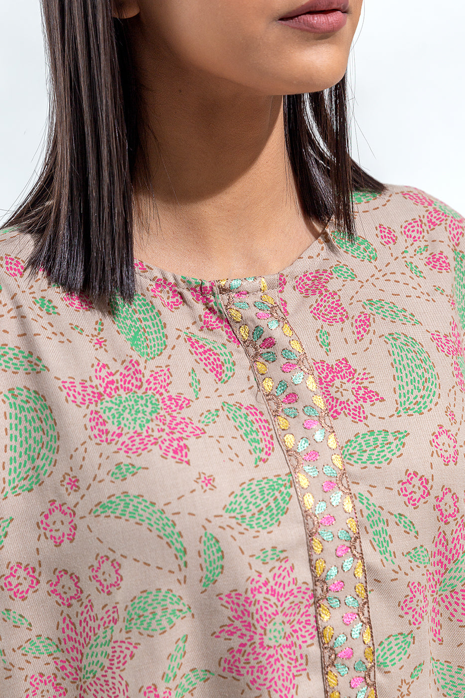 EMBROIDERED TWILL SHIRT(PRET)