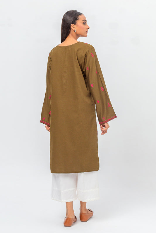 EMBROIDERED DOBBY SHIRT (PRET)