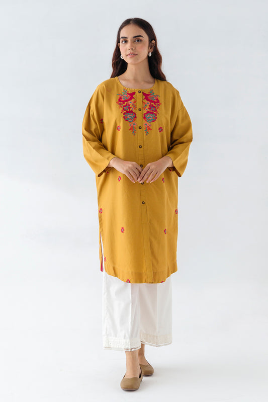 EMBROIDERED DOBBY SHIRT (PRET)
