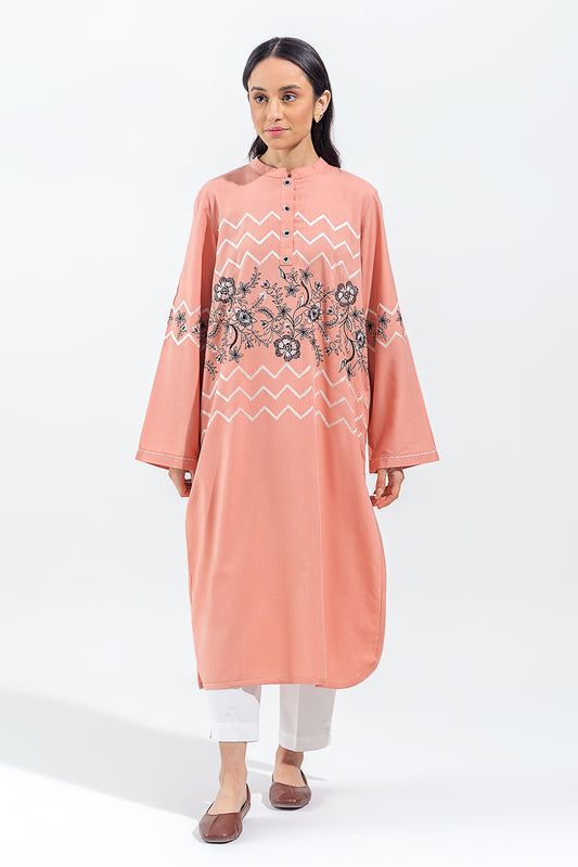 EMBROIDERED CHAMBREY SHIRT (PRET)
