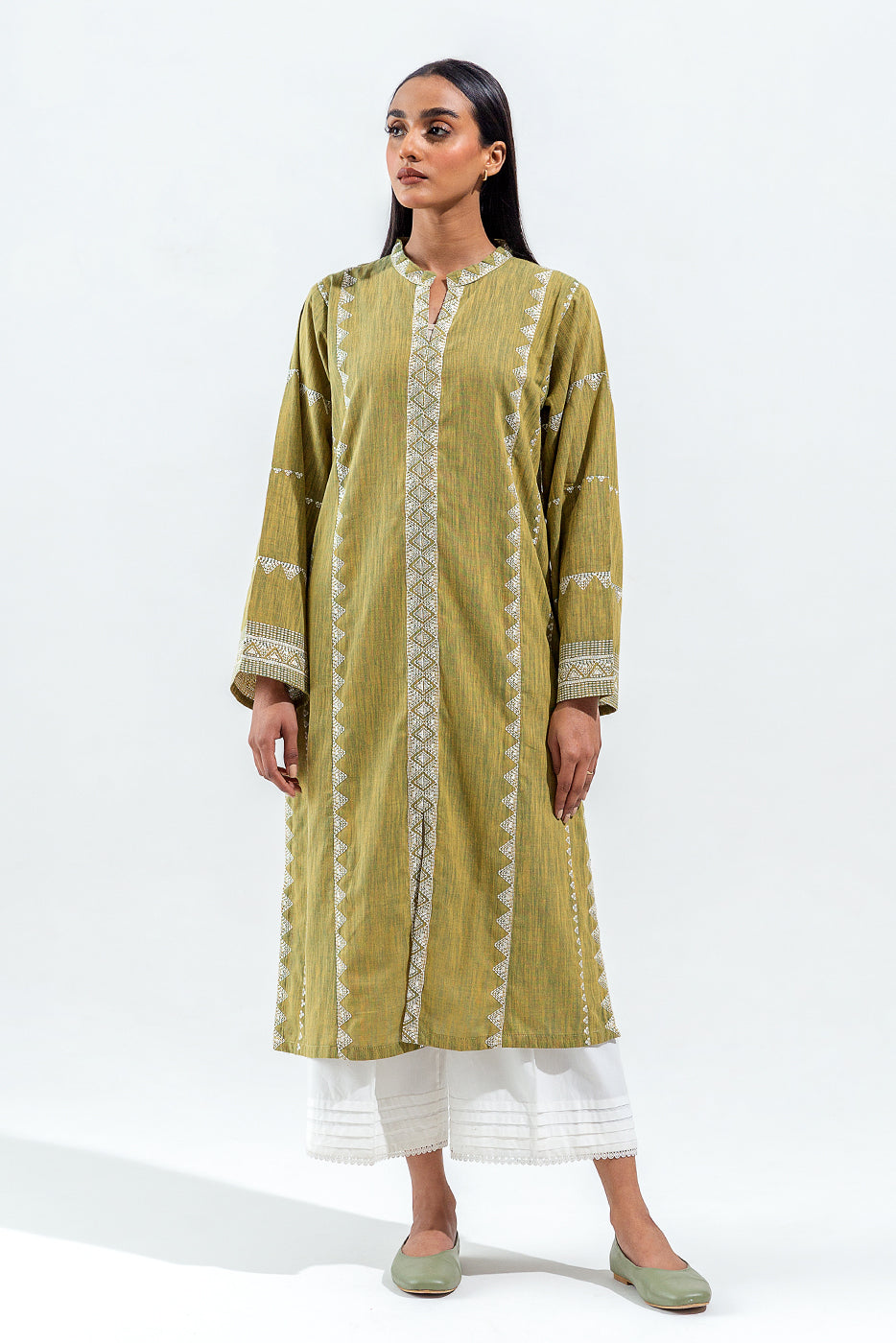 EMBROIDERED YARN DYED SHIRT (PRET)
