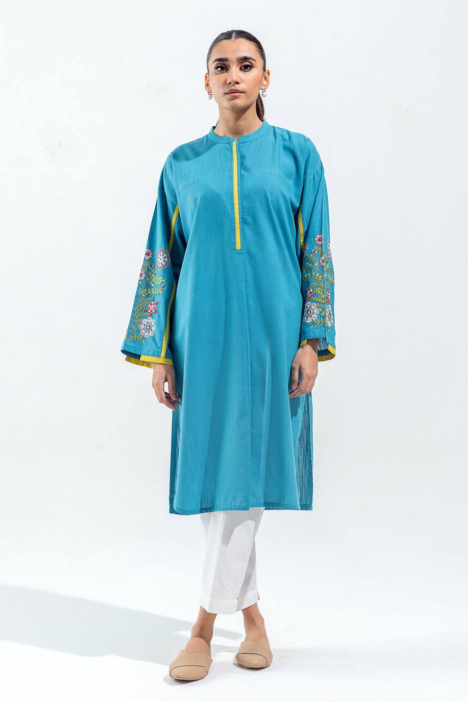 EMBROIDERED YARN DYED SHIRT (PRET)